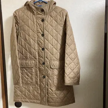 HUMAN WOMAN 퀼팅 코트 후드 부착