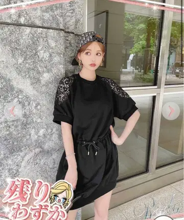 rady 레이스 원피스 맨투맨 블랙