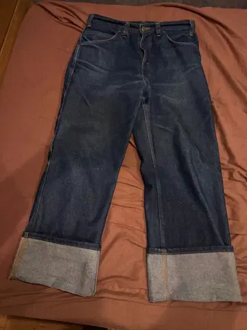 벤 데이비스 인디고 와이드 데님 팬츠, 자연스러운 히게와 함께 32