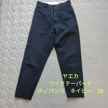 야에카 와이드 테이퍼드 치노 팬츠 네이비 28