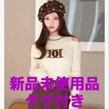 Darich 레이어드 라이크 로고 니트탑 아이보리