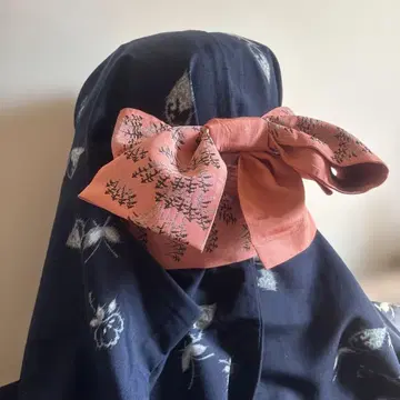 기간 한정 순수 실크 원터치 오리지널 디자인 반폭 오비 미사용