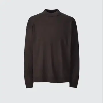 UNIQLO U 메리노 블렌드 모크넥 스웨터 브라운 L 사이즈