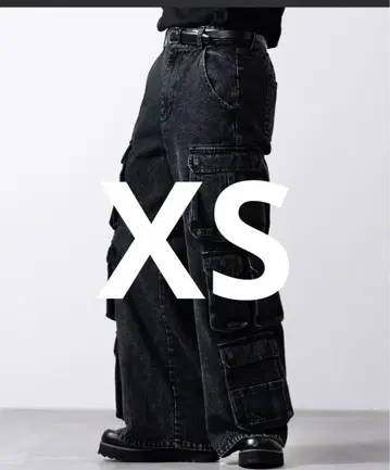 CLEL 3D 메니 포켓 데님 카고 팬츠