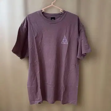 HUF 퍼플 T셔츠 삼각형 로고