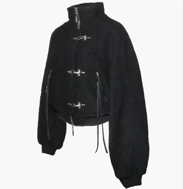 BLACK THEREDTHREAD CLASP BALLOON BLOUSON