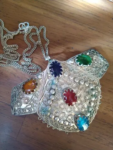 약간 빅 사이즈 아시아 민족 빈티지 펜던트