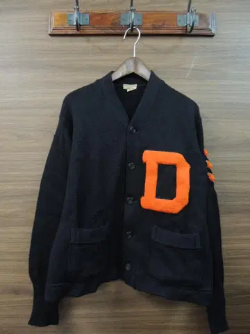 40S 50S VINTAGE SAND KNIT 레터드 니트 가디건