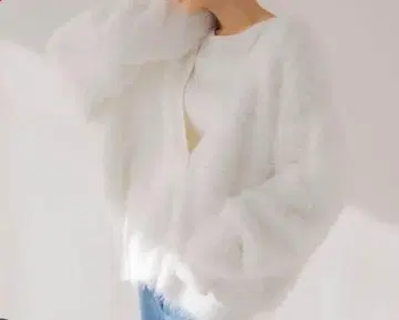 새상품급 리그림 샤기 니트 가디건