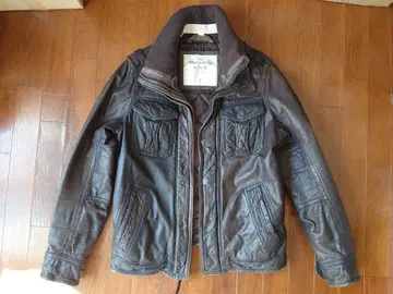 Abercrombie & Fitch 가죽 밀리터리 자켓