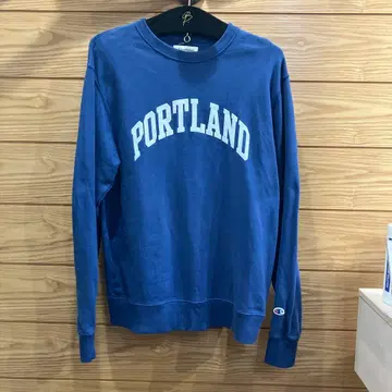 챔피온 맨투맨 Champion PORTLAND 로고 맨투맨 파랑