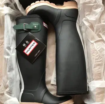 HUNTER 블랙 롱 부츠 레인부츠