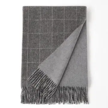 JOSHUA ELLIS 글렌 체크 더블 페이스 스톨