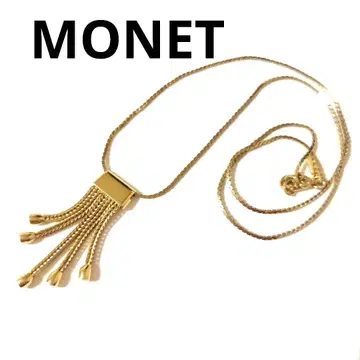 모네 목걸이 태슬 체인 골드 로프 뜨개질 심플