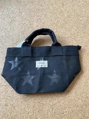 별 패턴 블랙 토트백