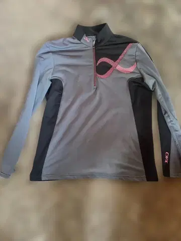 CW-X 하프 지퍼 셔츠 M 그레이/블랙