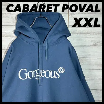CABARET POVAL 후드티 Gorgeous 로고 XXL 블루