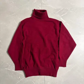 캐시미어 100 스코틀랜드제 니트 터틀넥 보르도