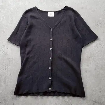 [ 새상품급 ] LAURA ASHLEY 반팔 니트 가디건 블랙 여성용 M