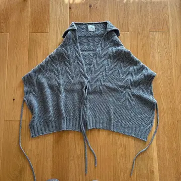 g 그램 양털 얀 케이블 짜임 스톨 니트 겉옷