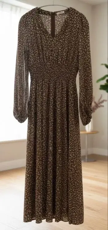 프레이 아이디 미니 꽃무늬 롱 원피스