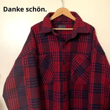 Danke schon. 체크 셔츠 자켓 빨간색