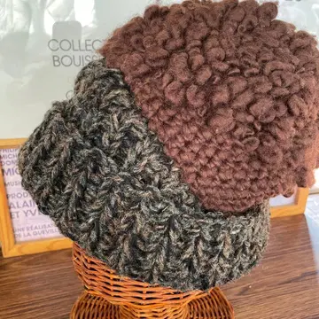 CA4LA 볼륨 부클레 니트캡