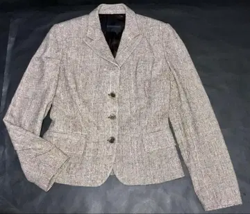 에르마노 쉘비노 체크 무늬 자켓 M 상당 브라운 계열