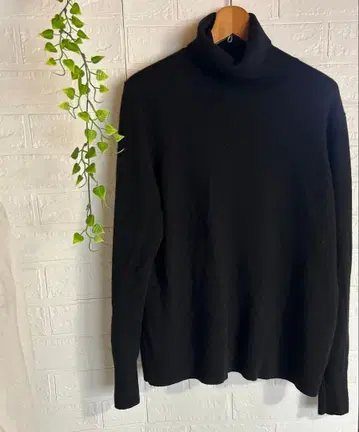 UNIQLO 캐시미어 100% 3XL 블랙 터틀넥