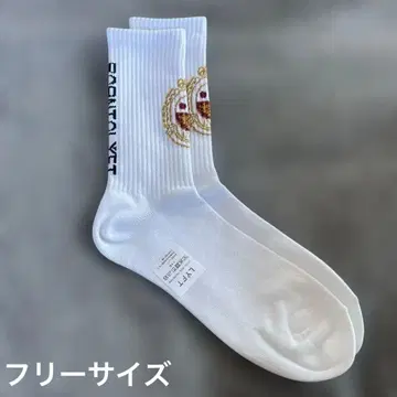 LYFT 리프트 자수 로고 화이트 양말