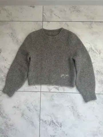 FOXEY 그레이 스웨터 38 사이즈