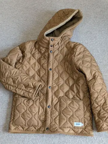 ARMEN 아르멘 퀼팅 후드 부착 자켓 리버서블 (브라운)