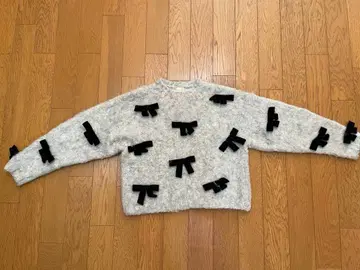 re verofonna 리본 포함 스웨터