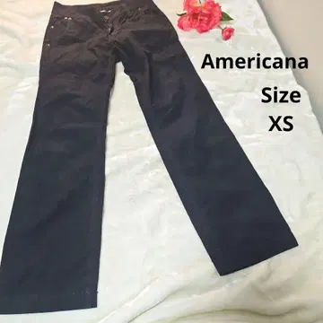 [ 오샤레 Americana ] 블랙 코튼 팬츠 사이즈 XS