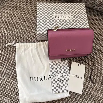 FURLA 퍼플 3단 폴더형 지갑 미사용 새상품