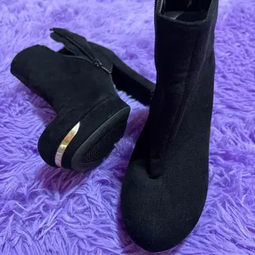 에스페란자 스웨이드 숏부츠 블랙 사이드 지퍼 부츠 22.5