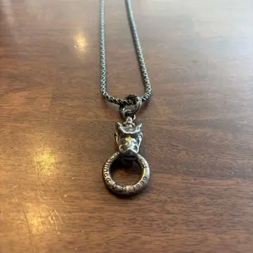 늑대 머리 펜던트 목걸이
