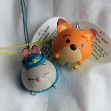 [레어] 디즈니 썸썸 주디 닉 스트랩 피규어