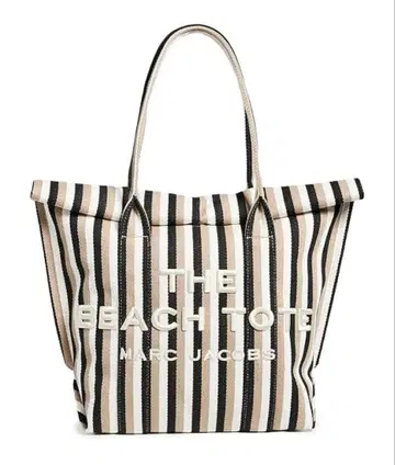 새상품 마크제이콥스 스트라이프 자카드 비치 토트백 카멜