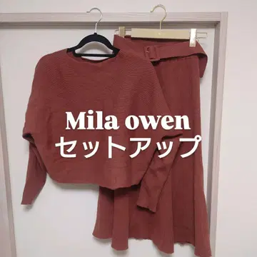 [ 즉시 구매 가능 ] Mila owen 셋업 브라운 미라 오웬