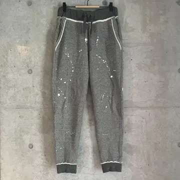 그레이 페인트 스플래터 조거 팬츠