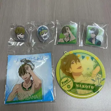 Free! 타치바나 마코토 하이스피 아크릴 배지 키링 니텐고 클립