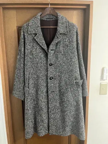 TOMORROWLAND 울 트위드 벨티드 스텐카라 코트