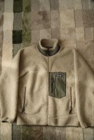 patagonia 플리스 자켓 M 베이지/올리브