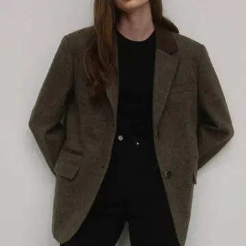 elborn 브리티시 울 싱글 버튼 자켓 S 자켓