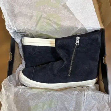 converse 블랙 스웨이드 하이컷 신발 지퍼 포함