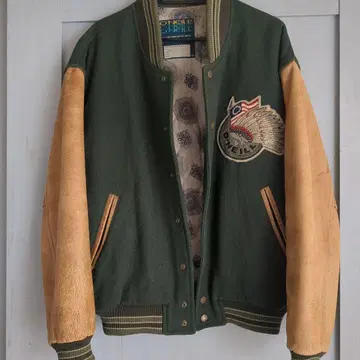 O'Neill 자수 디자인 자켓 그린/베이지