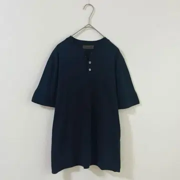 4049 [ Rinascente ] 티셔츠 반팔 헨리넥 네이비