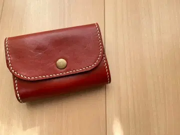 브라운 가죽 미니 지갑