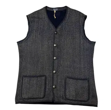 빈티지 40s 브라운즈 비치 빅 버튼 베스트 컷오프 자켓